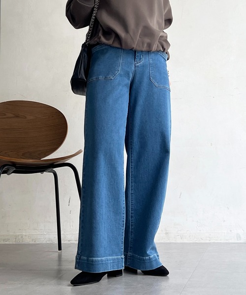 un dix cors(アンディコール)の「ストレートデニム(その他パンツ・レディース・ブルー/インディゴブルー・FREE)」の3枚目の写真