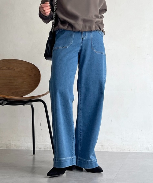 un dix cors(アンディコール)の「ストレートデニム(その他パンツ・レディース・ブルー/インディゴブルー・FREE)」の17枚目の写真