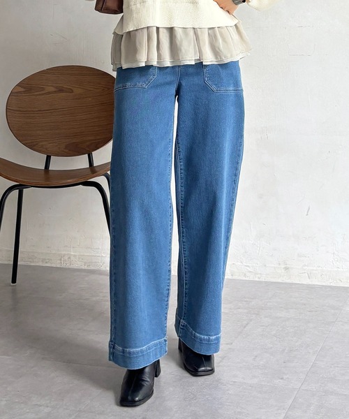 un dix cors(アンディコール)の「ストレートデニム(その他パンツ・レディース・ブルー/インディゴブルー・FREE)」の18枚目の写真