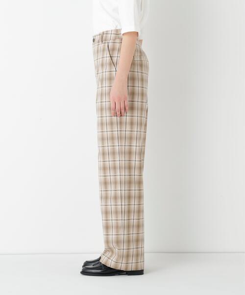 human woman(ヒューマンウーマン)の「◆先染めチェックストレートパンツ(その他パンツ・レディース・ベージュ系その他3/ダークインディゴブルー・SMALL/MEDIUM)」の14枚目の写真