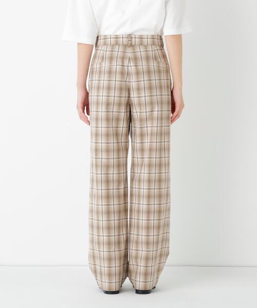 human woman(ヒューマンウーマン)の「◆先染めチェックストレートパンツ(その他パンツ・レディース・ベージュ系その他3/ダークインディゴブルー・SMALL/MEDIUM)」の15枚目の写真