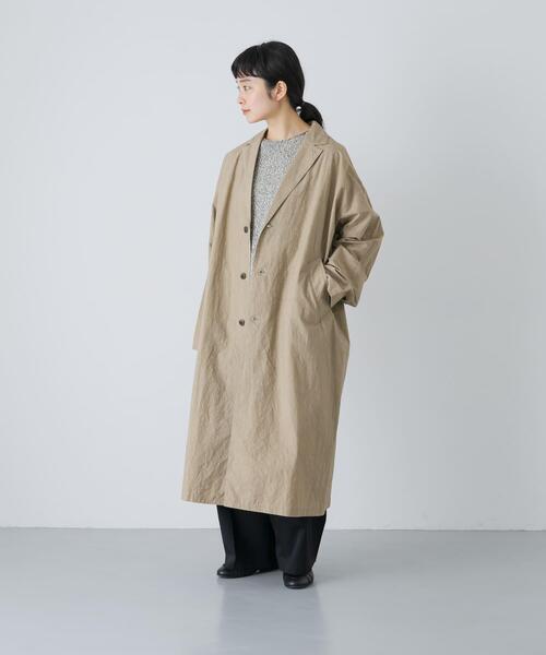 かぐれ（カグレ）の「テーラードカラーショップコート（その他アウター・レディース・ベージュ/チャコールグレー・FREE）」の8枚目の写真