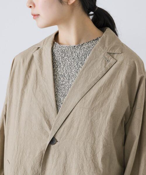 かぐれ（カグレ）の「テーラードカラーショップコート（その他アウター・レディース・ベージュ/チャコールグレー・FREE）」の15枚目の写真