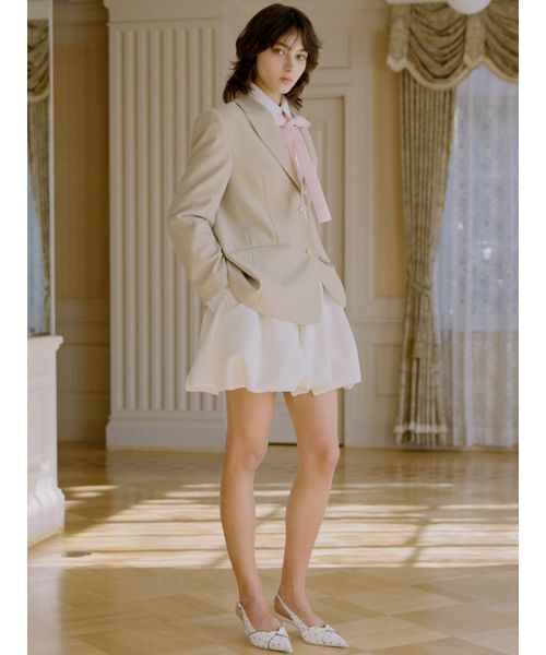 SNIDEL（スナイデル）の「オーバーサイズジャケット（テーラードジャケット・レディース・ライトベージュ/グレー・F）」の3枚目の写真