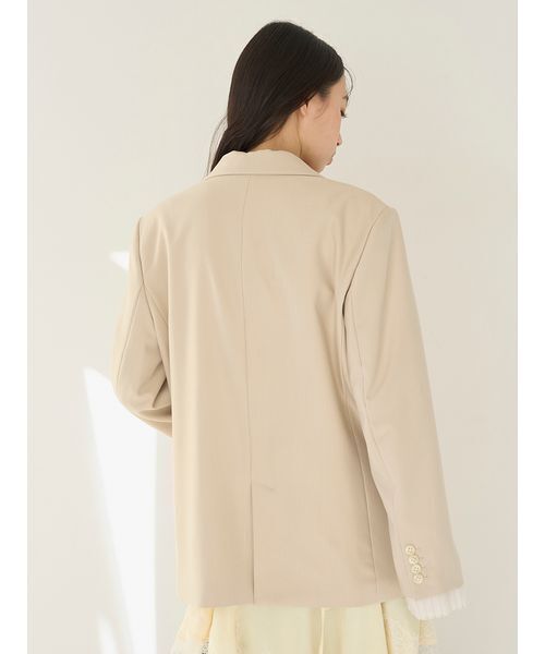 SNIDEL（スナイデル）の「オーバーサイズジャケット（テーラードジャケット・レディース・ライトベージュ/グレー・F）」の6枚目の写真