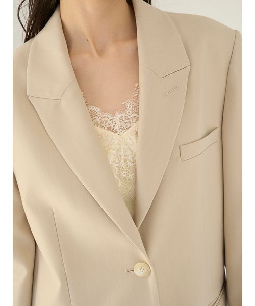 SNIDEL（スナイデル）の「オーバーサイズジャケット（テーラードジャケット・レディース・ライトベージュ/グレー・F）」の8枚目の写真