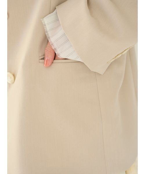 SNIDEL（スナイデル）の「オーバーサイズジャケット（テーラードジャケット・レディース・ライトベージュ/グレー・F）」の10枚目の写真