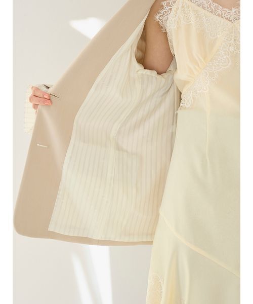 SNIDEL（スナイデル）の「オーバーサイズジャケット（テーラードジャケット・レディース・ライトベージュ/グレー・F）」の15枚目の写真