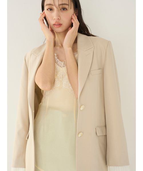 SNIDEL（スナイデル）の「オーバーサイズジャケット（テーラードジャケット・レディース・ライトベージュ/グレー・F）」の16枚目の写真