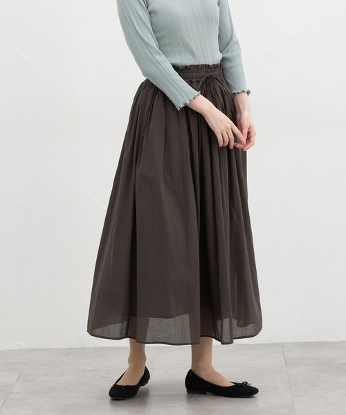 Honeys(ハニーズ)の「ロングスカート(スカート・レディース・オフホワイト/ブラック/サックスブルー/スミクロ/グリーン・S/M/LL/L)」の17枚目の写真