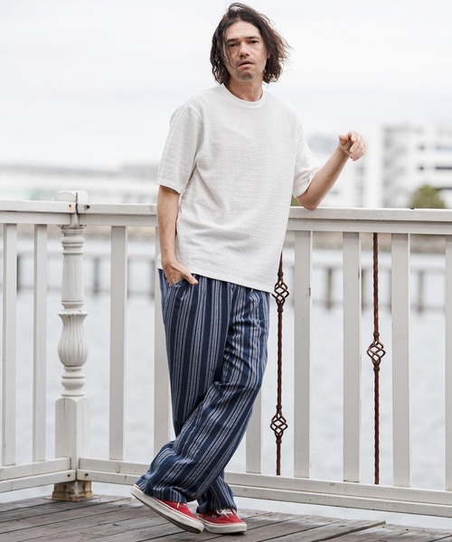 CAMBIO(カンビオ)の「mt10275- レースニットTシャツ(CA02-63219)(Tシャツ/カットソー・メンズ・ブラック/ネイビー/ホワイト・XL/L/M)」の12枚目の写真