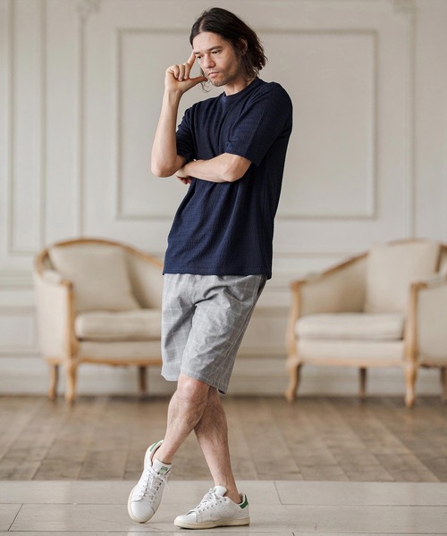 CAMBIO(カンビオ)の「mt10275- レースニットTシャツ(CA02-63219)(Tシャツ/カットソー・メンズ・ブラック/ネイビー/ホワイト・XL/L/M)」の16枚目の写真