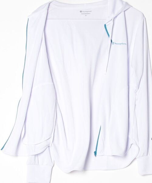 Champion（チャンピオン）の「チャンピオン  ZIP HOODED SHIRT（その他アウター・レディース・ネイビー/ホワイト・M/L）」の4枚目の写真
