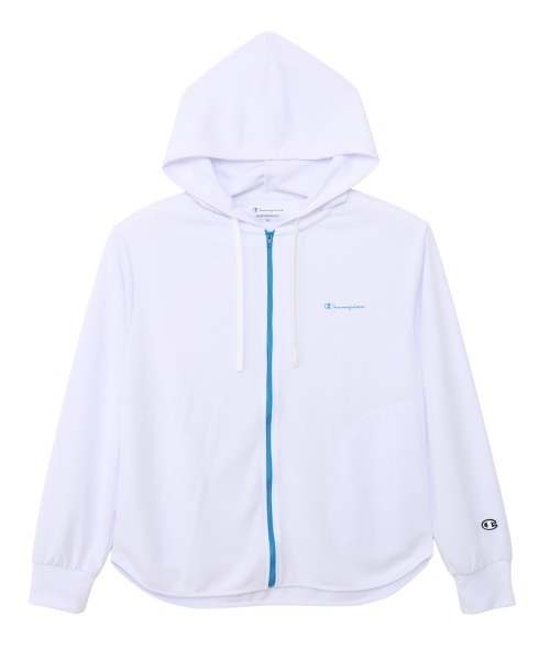 Champion（チャンピオン）の「チャンピオン  ZIP HOODED SHIRT（その他アウター・レディース・ネイビー/ホワイト・M/L）」の2枚目の写真