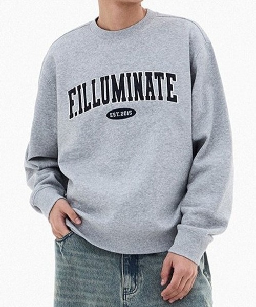 F.ILLUMINATE（フィルミネイト）の「【UNISEX】Filluminate／アーチロゴプルオーバー（スウェット・レディース・グレー/ブラック/ライトブルー・SMALL/MEDIUM）」の3枚目の写真