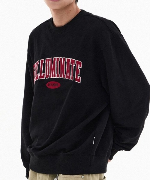 F.ILLUMINATE（フィルミネイト）の「【UNISEX】Filluminate／アーチロゴプルオーバー（スウェット・レディース・グレー/ブラック/ライトブルー・SMALL/MEDIUM）」の2枚目の写真