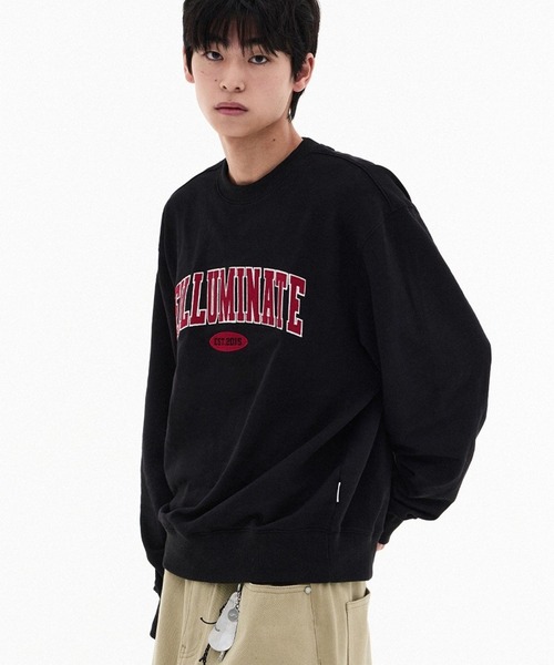 F.ILLUMINATE（フィルミネイト）の「【UNISEX】Filluminate／アーチロゴプルオーバー（スウェット・レディース・グレー/ブラック/ライトブルー・SMALL/MEDIUM）」の6枚目の写真