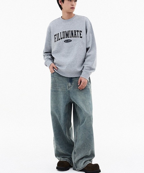 F.ILLUMINATE（フィルミネイト）の「【UNISEX】Filluminate／アーチロゴプルオーバー（スウェット・レディース・グレー/ブラック/ライトブルー・SMALL/MEDIUM）」の9枚目の写真