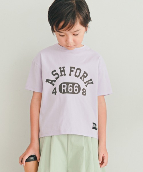ZERO standerd(ゼロスタンダード)の「ZERO standerd/ゼロスタンダード ASH FORK Tシャツ(Tシャツ/カットソー・キッズ・ブルー/パープル/ブラック・130cm/140cm/150cm/160cm/120cm/110cm/100cm)」の1枚目の写真