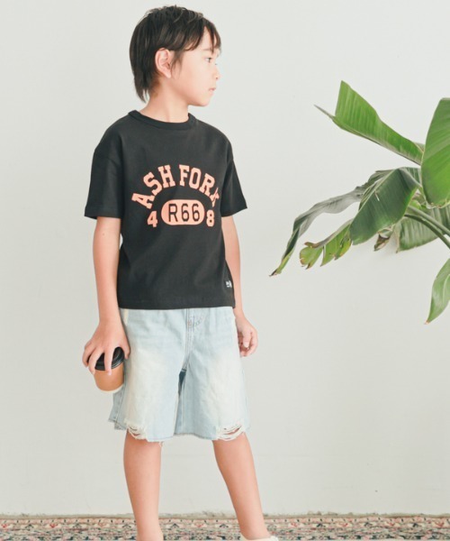 ZERO standerd(ゼロスタンダード)の「ZERO standerd/ゼロスタンダード ASH FORK Tシャツ(Tシャツ/カットソー・キッズ・ブルー/パープル/ブラック・130cm/140cm/150cm/160cm/120cm/110cm/100cm)」の6枚目の写真