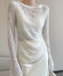 CANVAS+（キャンバスプラス）の「【CANVAS＋】イレギュラーヘムフレアカフスシアートップス（その他トップス）」