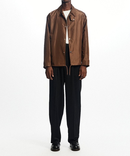 markaware(マーカウェア)の「【MARKAWARE】COACH JACKETⅢ(シルクタフタ / コーチジャケット)(ブルゾン・メンズ・ブラウン/ブラック・2/3)」の3枚目の写真
