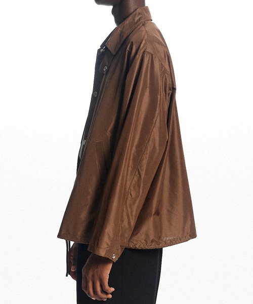 markaware(マーカウェア)の「【MARKAWARE】COACH JACKETⅢ(シルクタフタ / コーチジャケット)(ブルゾン・メンズ・ブラウン/ブラック・2/3)」の6枚目の写真