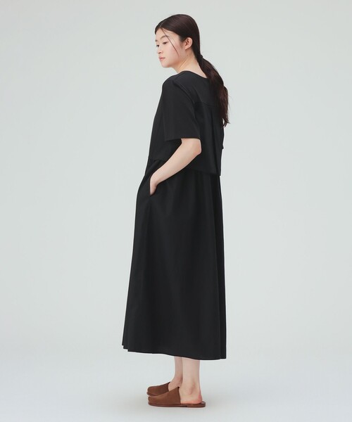 BEAMS HEART（ビームスハート）の「【洗濯可・サイドポケット付】レイヤード風 ワンピース（ワンピース・レディース・ブラック/ネイビー/グリーン・FREE）」の10枚目の写真