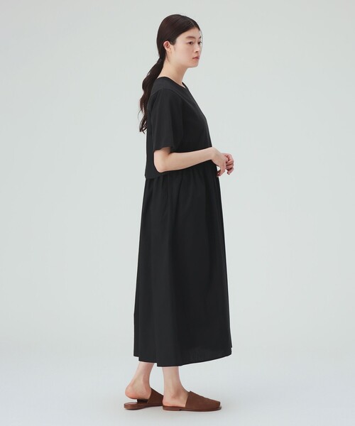 BEAMS HEART（ビームスハート）の「【洗濯可・サイドポケット付】レイヤード風 ワンピース（ワンピース・レディース・ブラック/ネイビー/グリーン・FREE）」の12枚目の写真
