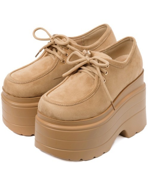 R&E（アールアンドイー）の「【2026SS新作】【R&E】ボリュームソールモカシンシューズ/デキシューズ/厚底ローファー（モカシン/デッキシューズ・レディース・ブラック/アイボリー/ベージュ系その他・L/M/S/LL）」の12枚目の写真