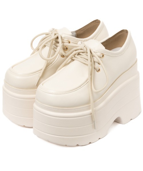 R&E（アールアンドイー）の「【2026SS新作】【R&E】ボリュームソールモカシンシューズ/デキシューズ/厚底ローファー（モカシン/デッキシューズ・レディース・ブラック/アイボリー/ベージュ系その他・L/M/S/LL）」の10枚目の写真