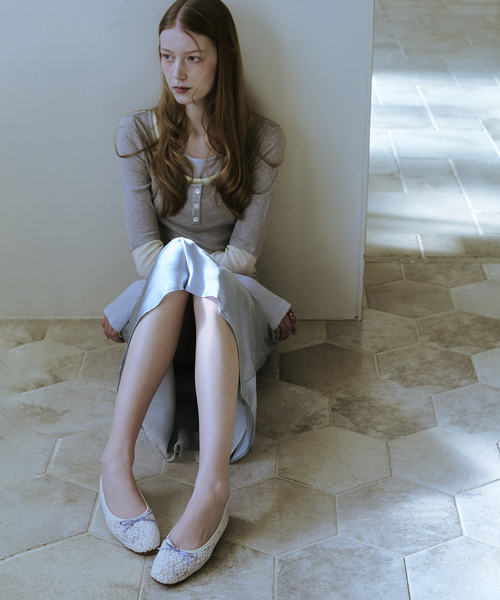 LE TALON（ルタロン）の「《WEB限定/追加》Le decore / ル デコレ ballerina（バレエシューズ・レディース・ホワイト/ブラウン/モスグリーン/ブラック×ブラック/ブラウン系その他・22cm/22.5cm/23cm/23.5cm/24cm/24.5cm/25cm）」の9枚目の写真