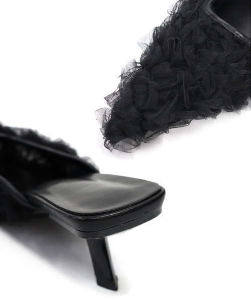 DONOBAN（ドノバン）の「フリルチュールミュール（サンダル・レディース・アイボリー/ブラック・24.5cm/23.5cm/22.5cm）」の18枚目の写真