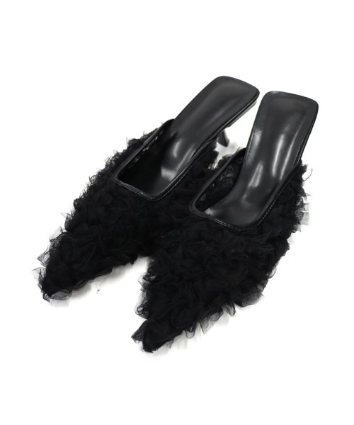 DONOBAN（ドノバン）の「フリルチュールミュール（サンダル・レディース・アイボリー/ブラック・24.5cm/23.5cm/22.5cm）」の19枚目の写真