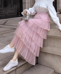 ティアードフリルシアースカート