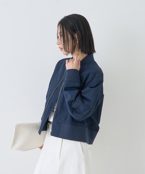 Rouge vif（ルージュヴィフ）の「ミリタリーブルゾン/形状記憶/シワ防止（ブルゾン・レディース・ダークネイビー/カーキ・フリー）」の8枚目の写真