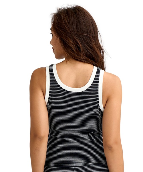 BILLABONG（ビラボン）の「BILLABONG/ビラボン タンクトップ 前後リバーシブル 2WAY ボーダー ショート丈 BG013360（タンクトップ・レディース・ブラック/ホワイト・L/M）」の9枚目の写真