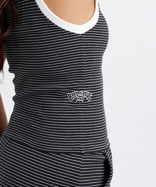 BILLABONG（ビラボン）の「BILLABONG/ビラボン タンクトップ 前後リバーシブル 2WAY ボーダー ショート丈 BG013360（タンクトップ・レディース・ブラック/ホワイト・L/M）」の10枚目の写真
