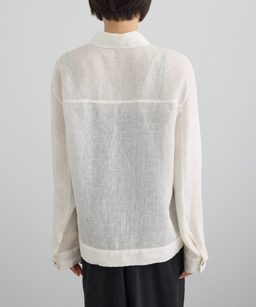 SALON adam et rope'（サロン アダム エ ロペ）の「リネンカラミシアーGジャン（その他アウター・レディース・ベージュ/オフホワイト・FREE）」の17枚目の写真