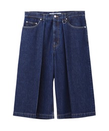 JOHN LAWRENCE SULLIVAN（ジョンローレンスサリバン）の「WASHED DENIM TUCKED WIDE SHORTS（デニムパンツ）」