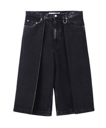 JOHN LAWRENCE SULLIVAN（ジョンローレンスサリバン）の「WASHED DENIM TUCKED WIDE SHORTS（デニムパンツ）」