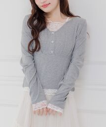 ems excite（エムズエキサイト）の「レースレイヤード風NTPO（ニット/セーター）」