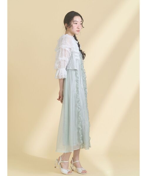 merry jenny（メリージェニー）の「floral sheer bolero（カーディガン/ボレロ・レディース・ブラック/オフホワイト・FREE）」の16枚目の写真