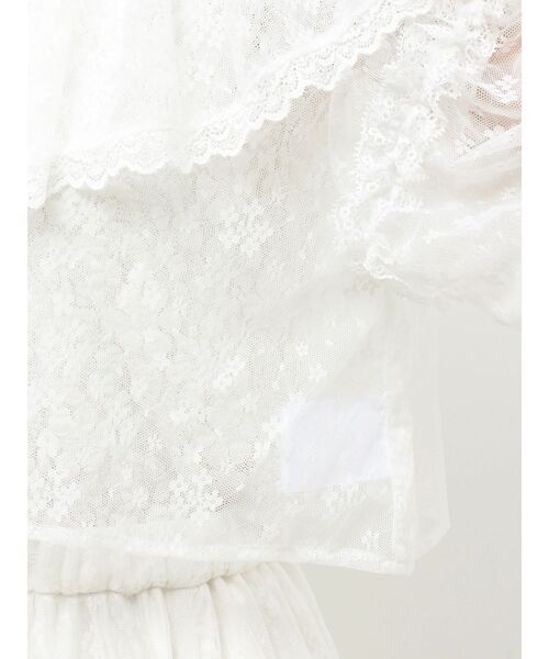 merry jenny（メリージェニー）の「floral sheer bolero（カーディガン/ボレロ・レディース・ブラック/オフホワイト・FREE）」の9枚目の写真