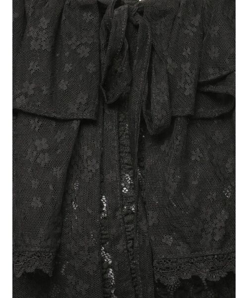 merry jenny（メリージェニー）の「floral sheer bolero（カーディガン/ボレロ・レディース・ブラック/オフホワイト・FREE）」の6枚目の写真