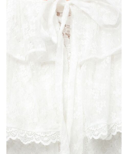 merry jenny（メリージェニー）の「floral sheer bolero（カーディガン/ボレロ・レディース・ブラック/オフホワイト・FREE）」の5枚目の写真