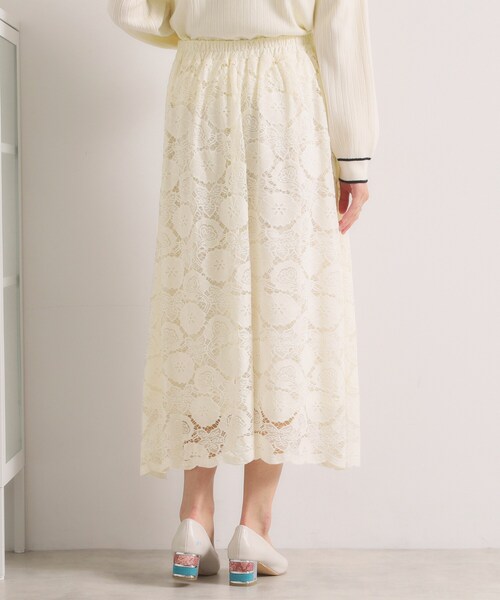 ITS'DEMO(イッツデモ)の「【手洗い可/ウエストゴム】レーススカート(スカート・レディース・ライトブルー/ブラック/オフホワイト・00)」の18枚目の写真