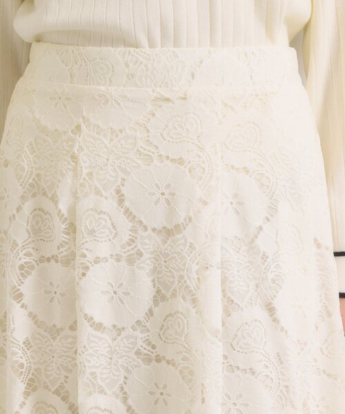 ITS'DEMO(イッツデモ)の「【手洗い可/ウエストゴム】レーススカート(スカート・レディース・ライトブルー/ブラック/オフホワイト・00)」の19枚目の写真