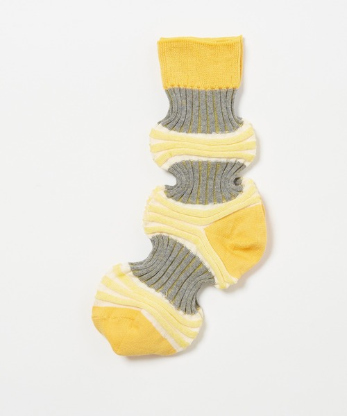 gomme（ゴム）の「リンクスリブソックス（ソックス/靴下・レディース・ブラック/エメラルド/グリーン/イエロー・FREE）」の7枚目の写真