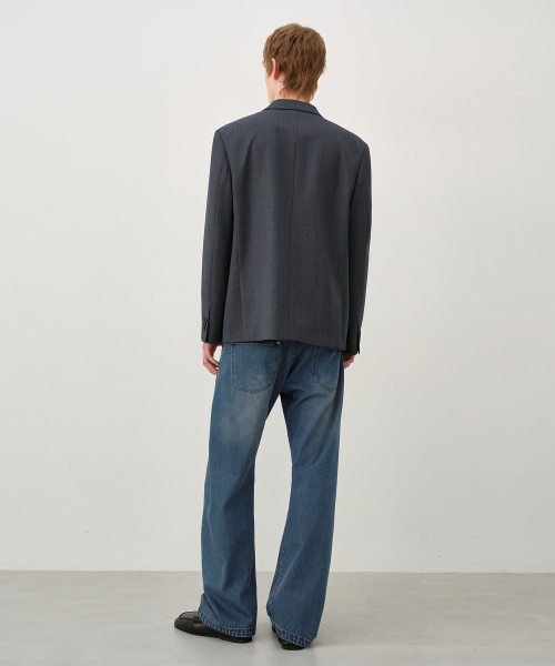 INSILENCE(インサイロンス)の「特大ウールブレザーDARKGRAY(テーラードジャケット・レディース・その他・SMALL/MEDIUM/LARGE/X-LARGE)」の2枚目の写真